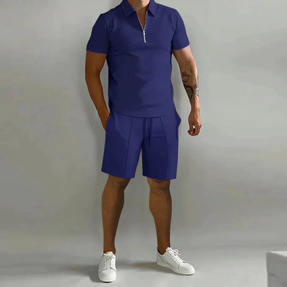 Conjunto veraniego para hombre con polo y pantalón corto – JAYDEN CoolSet
