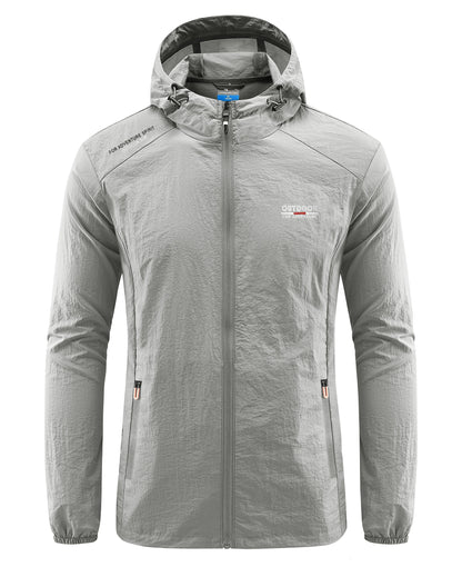 CAEL - Chaqueta impermeable y cortaviento con capucha para hombre