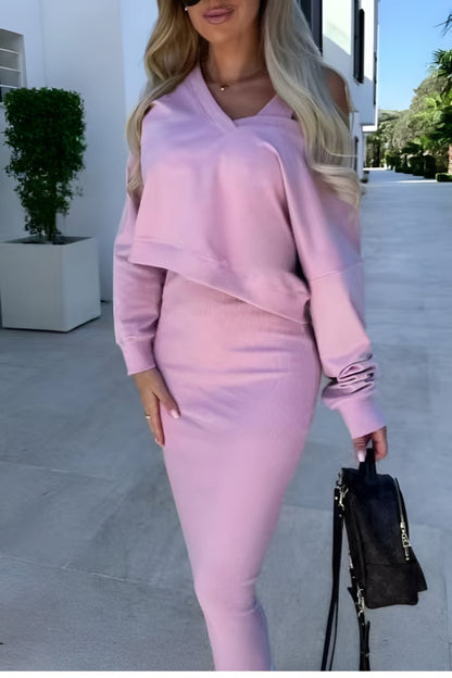 Conjunto de dos piezas ajustado con top y falda bodycon – KAÏA