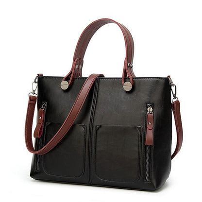 ADELINA - Bolso de hombro vintage de cuero para mujer