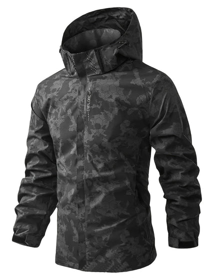 MATTIA - Cortavientos de camuflaje cálido para exteriores para hombre