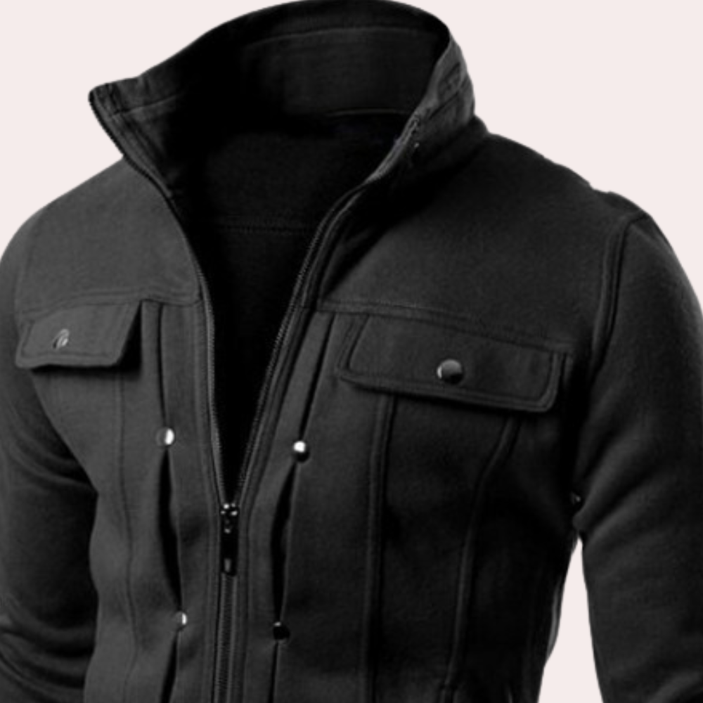GAEL - Chaqueta para hombre con cremallera y cuello alto