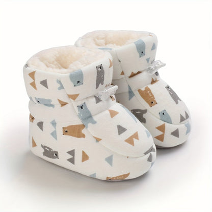 LINA - Botines de felpa fáciles de poner para bebés, niños y niñas
