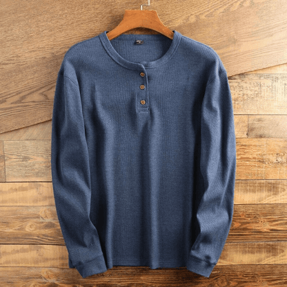 Camiseta Henley de manga larga para hombre – Bravent