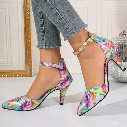 Sandalias de tacón con diseño colorido para mujer – VELIA VIBRA