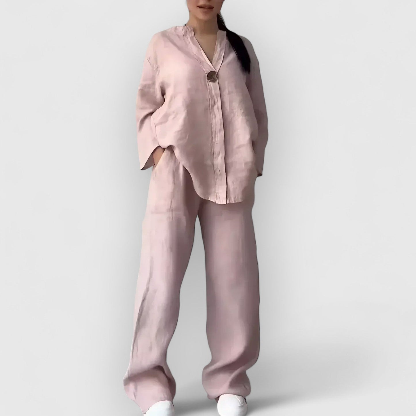 Conjunto camisa y pantalón ancho para mujer – CONCEPCIÓN