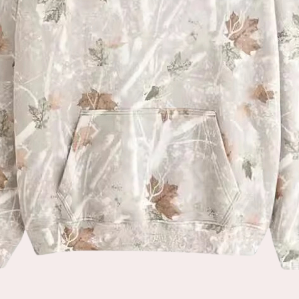 IVÁN - Sudadera con capucha y estampado camuflaje para hombre