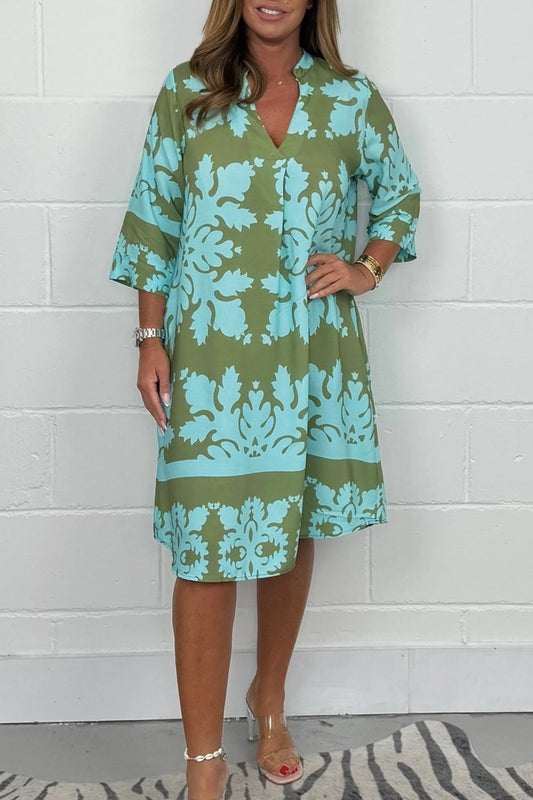 Vestido midi floral para primavera con corte vaporoso y estilo romántico – FLORIANA BLOOM