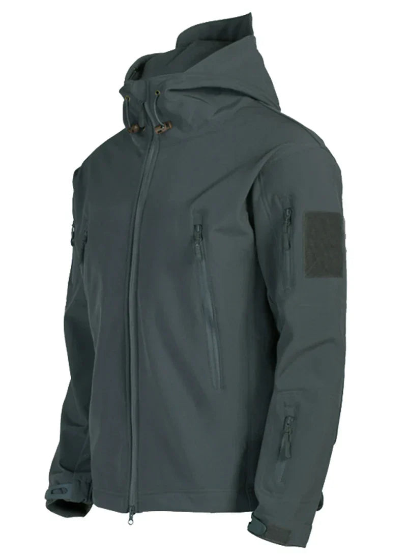 VALENTIN - Chaqueta táctica con capucha y bolsillos para hombre