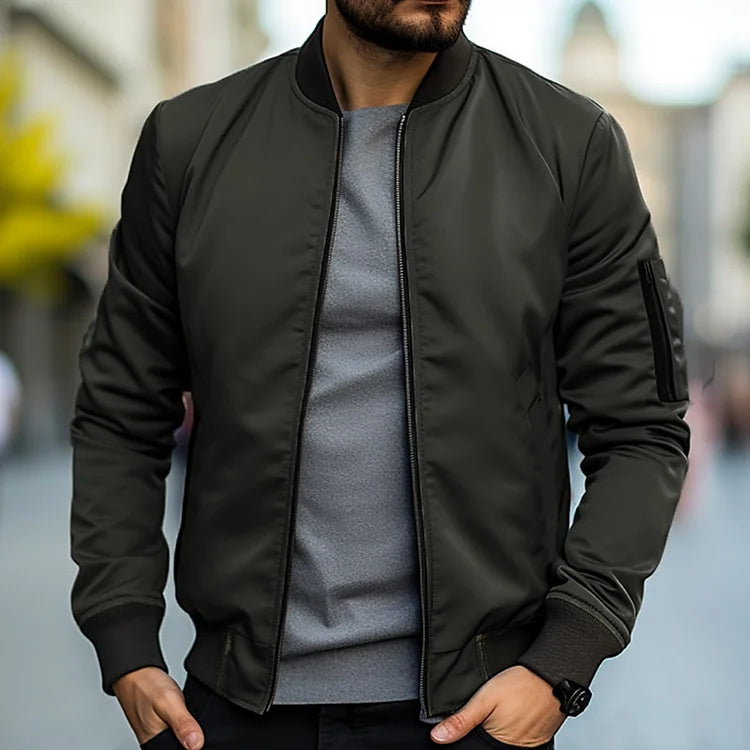 Chaqueta bomber de cuero para hombre - HAYES