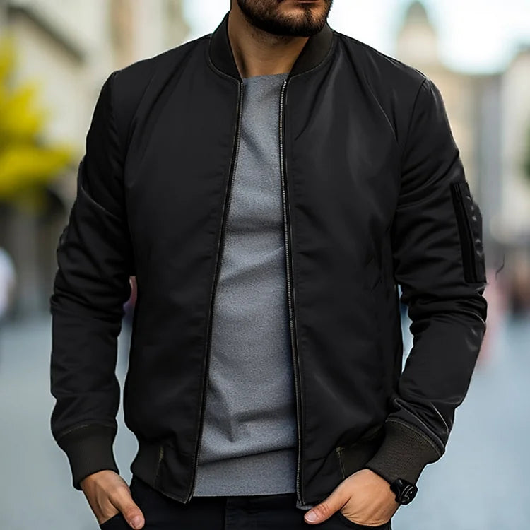 Chaqueta bomber de cuero para hombre - HAYES