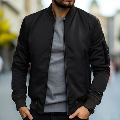 Chaqueta bomber de cuero para hombre - HAYES