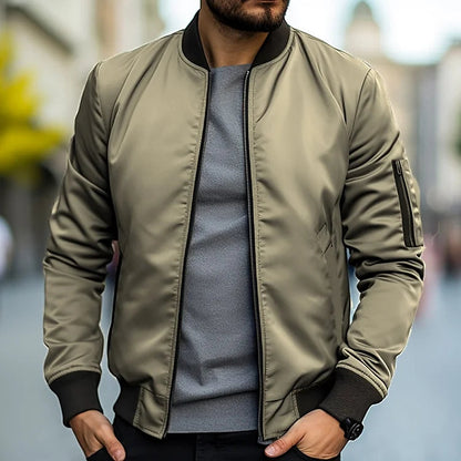 Chaqueta bomber de cuero para hombre - HAYES
