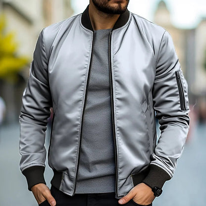 Chaqueta bomber de cuero para hombre - HAYES