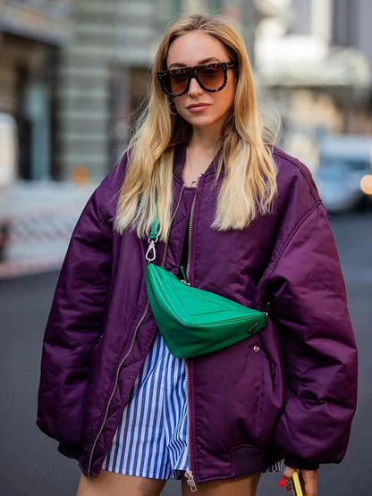 CORNELIA - Chaqueta bomber extragrande para mujeres