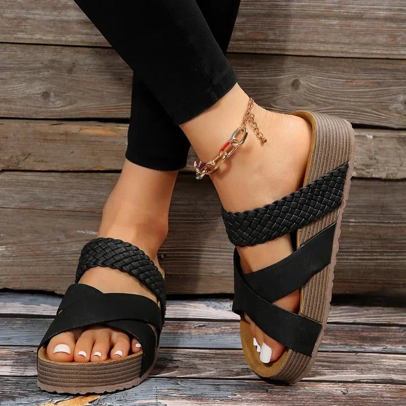 Sandalias de mujer con plataforma gruesa y estilo moderno – ELARA STEP UP