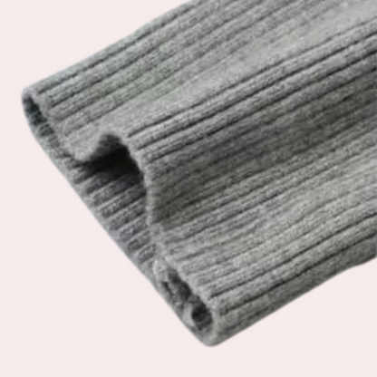 Jersey de punto acanalado con cuello redondo y ajuste cómodo – SYLVAINE