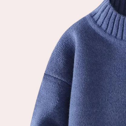 LEÓN - Jersey de cuello alto para hombre con forro polar