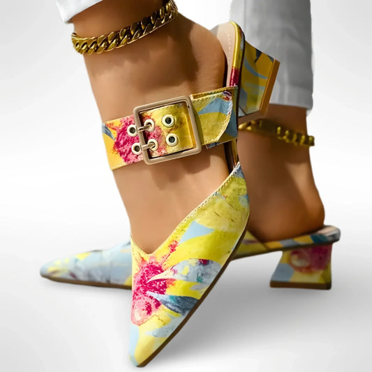 Sandalias de tacón con diseño colorido para mujer – VELIA VIBRA
