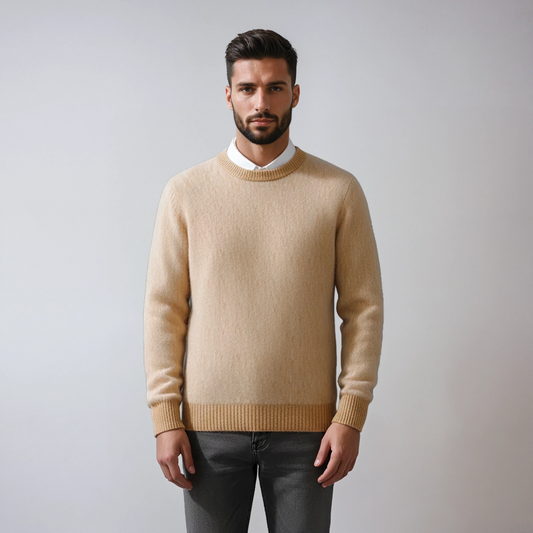 JAREM – Jersey de hombre con cuello redondo y estilo casual