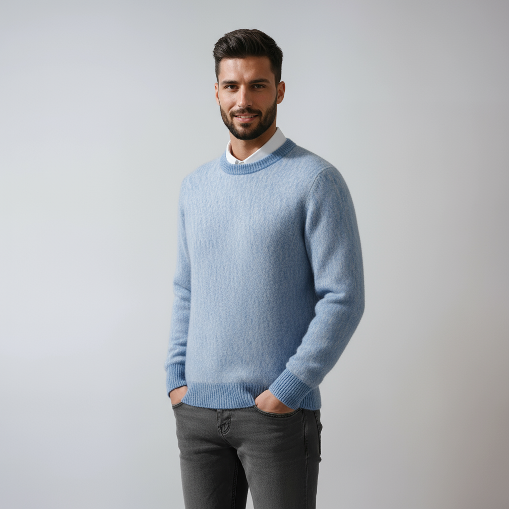 JAREM – Jersey de hombre con cuello redondo y estilo casual