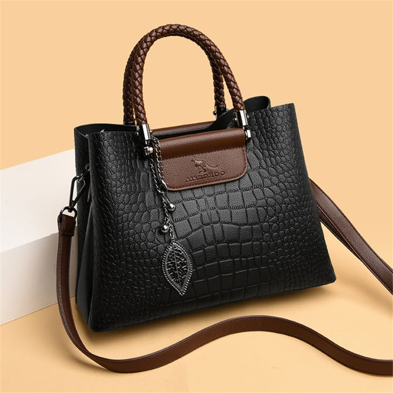 Bolso de cuero auténtico con correa ajustable para mujer – CLEA