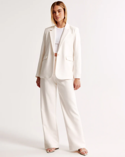 SASHA – Pantalón de cintura alta con pernera ancha para mujer