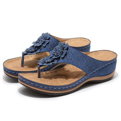 Sandalias con plataforma y detalle floral para mujer – FLORELLA
