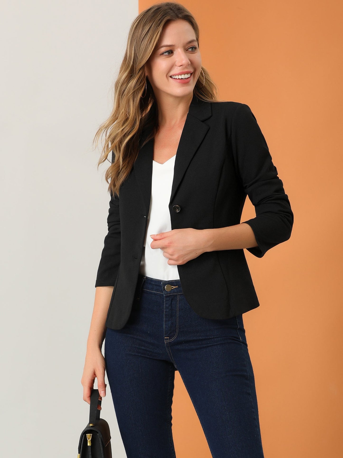 Blazer entallado de mujer con solapa y botones – ELENORA