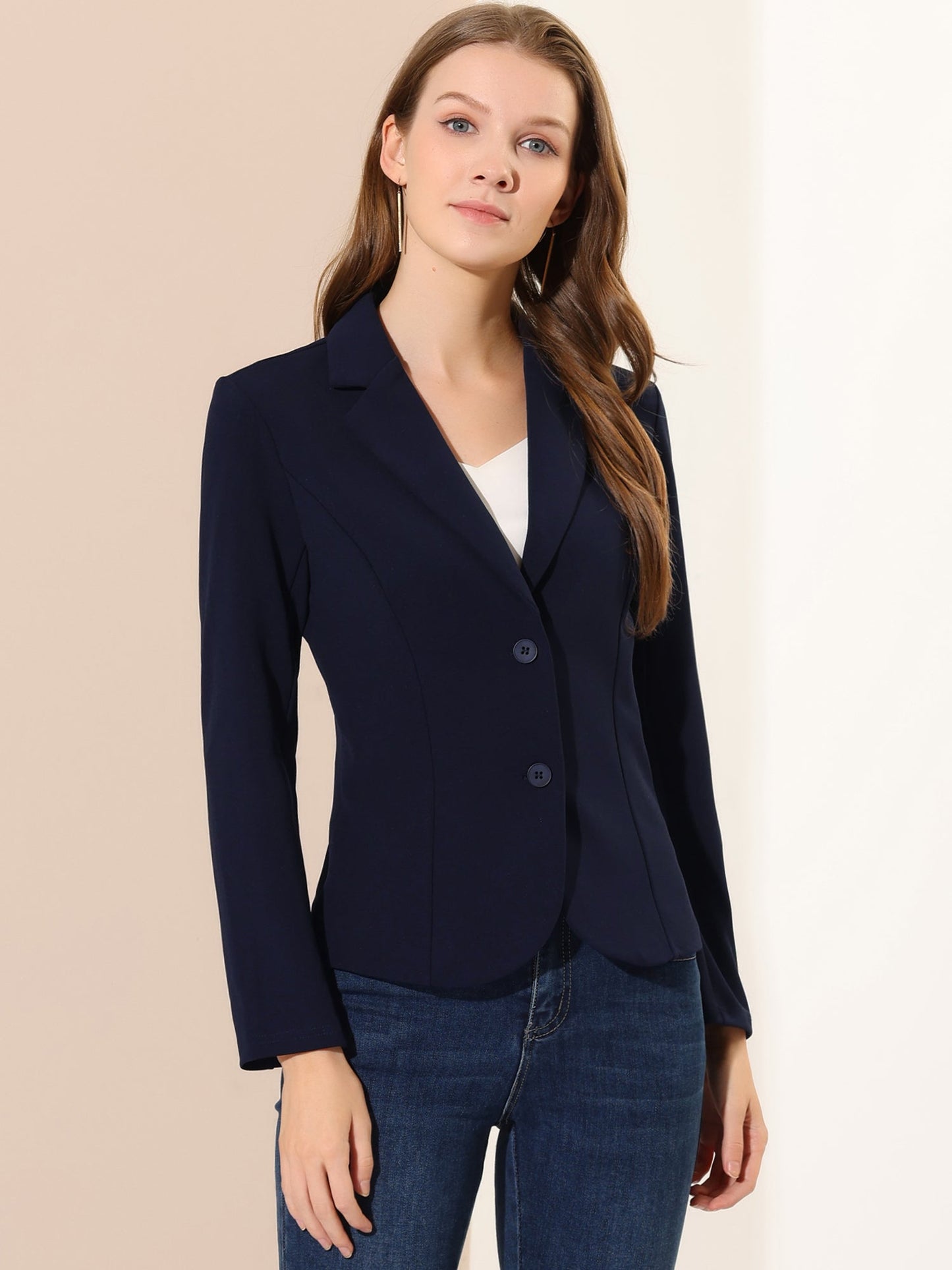 Blazer entallado de mujer con solapa y botones – ELENORA