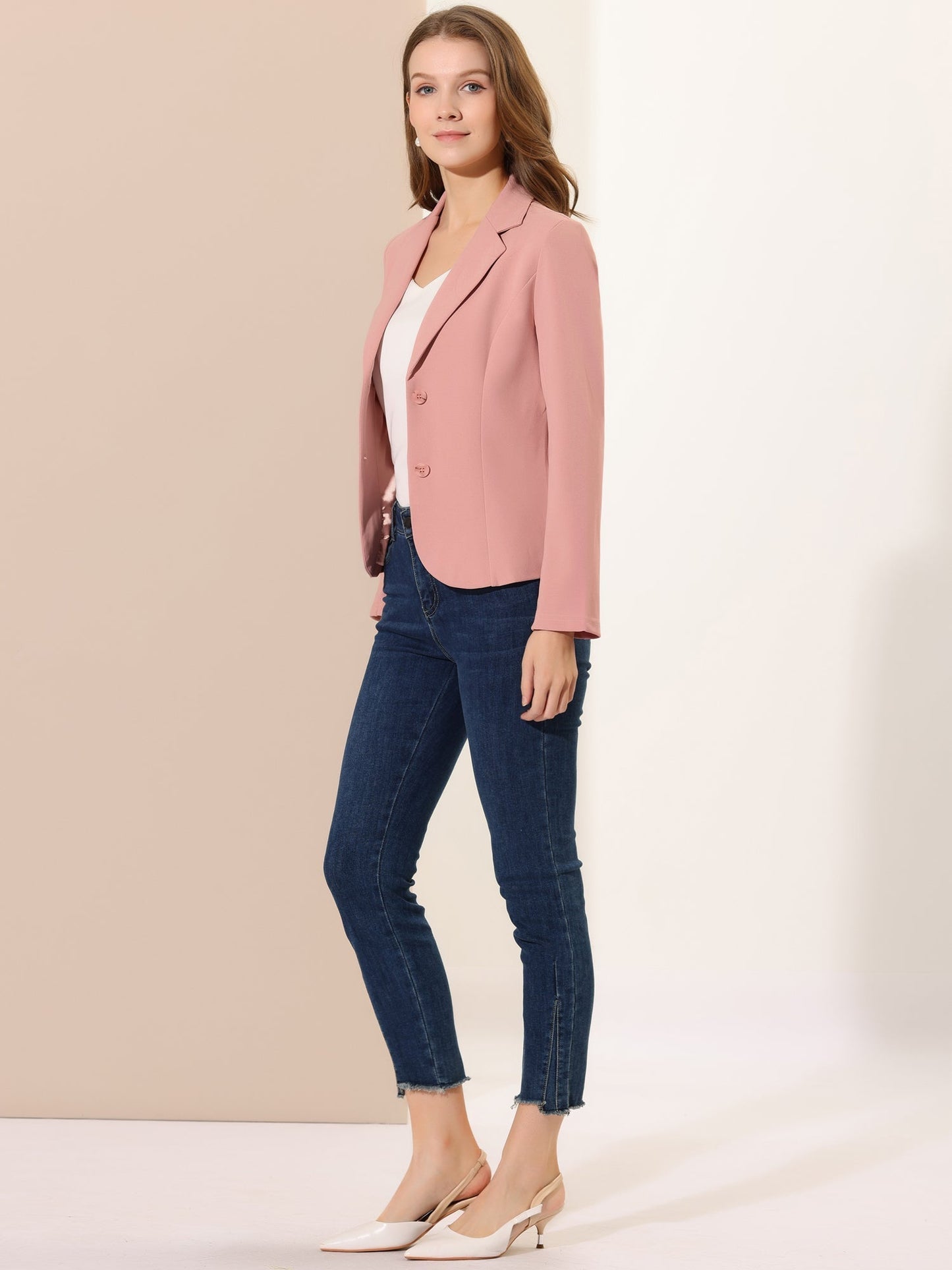 Blazer entallado de mujer con solapa y botones – ELENORA