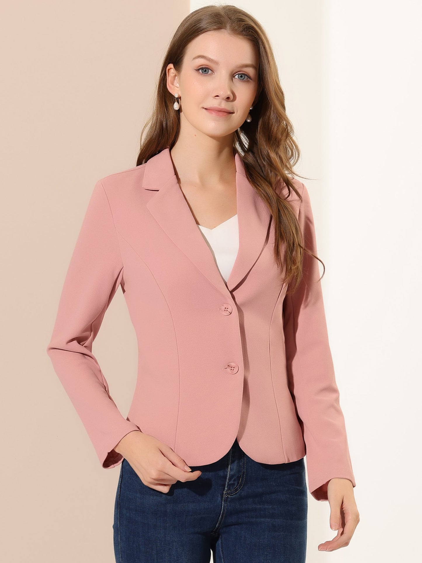 Blazer entallado de mujer con solapa y botones – ELENORA