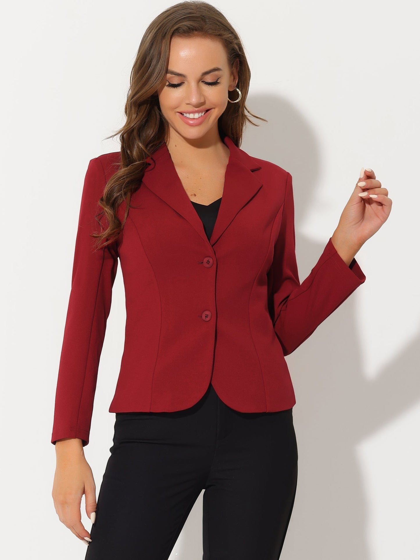 Blazer entallado de mujer con solapa y botones – ELENORA