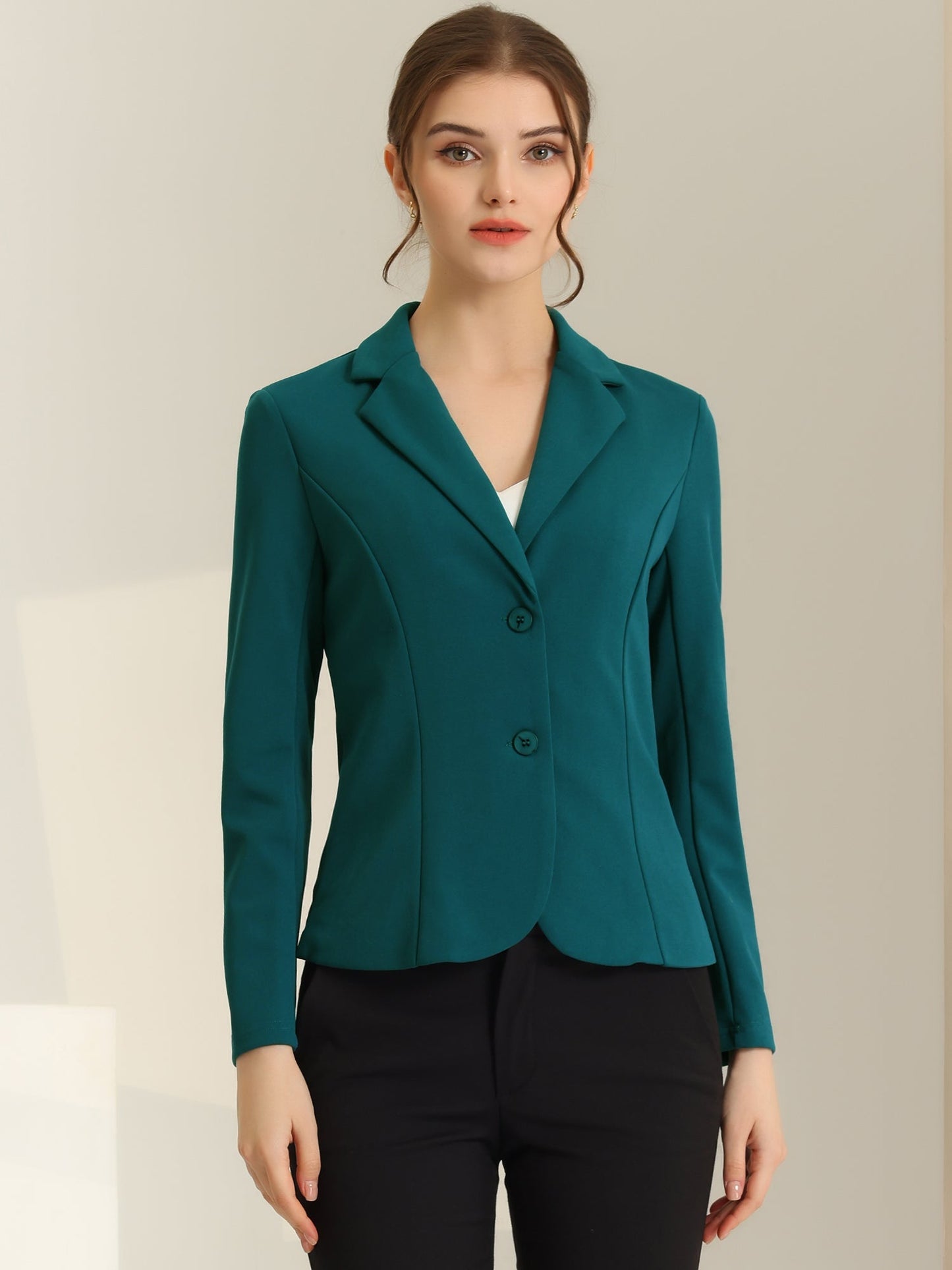 Blazer entallado de mujer con solapa y botones – ELENORA