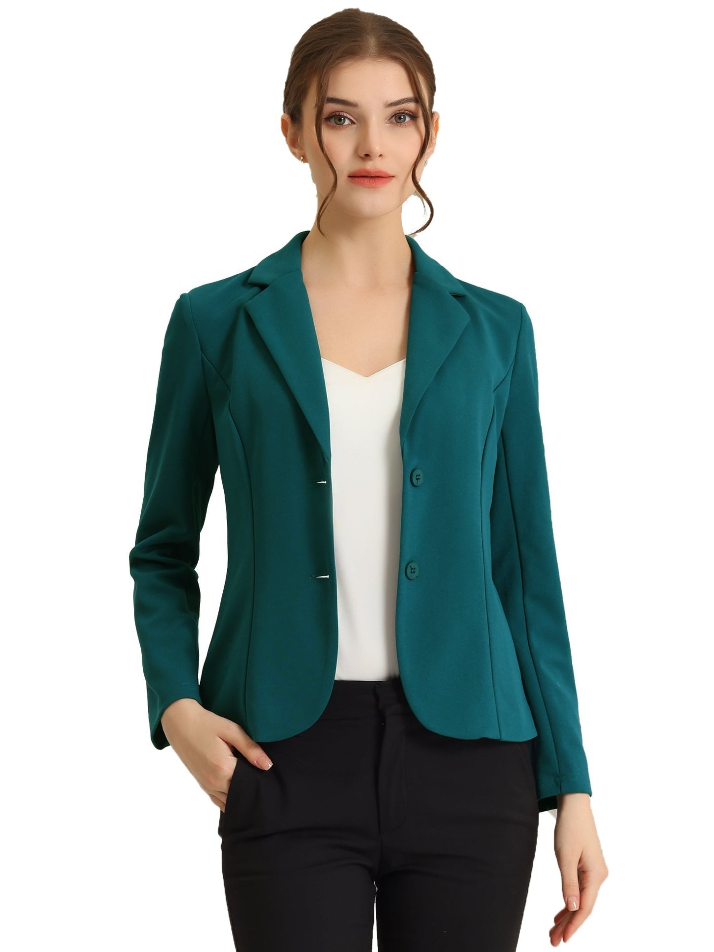 Blazer entallado de mujer con solapa y botones – ELENORA