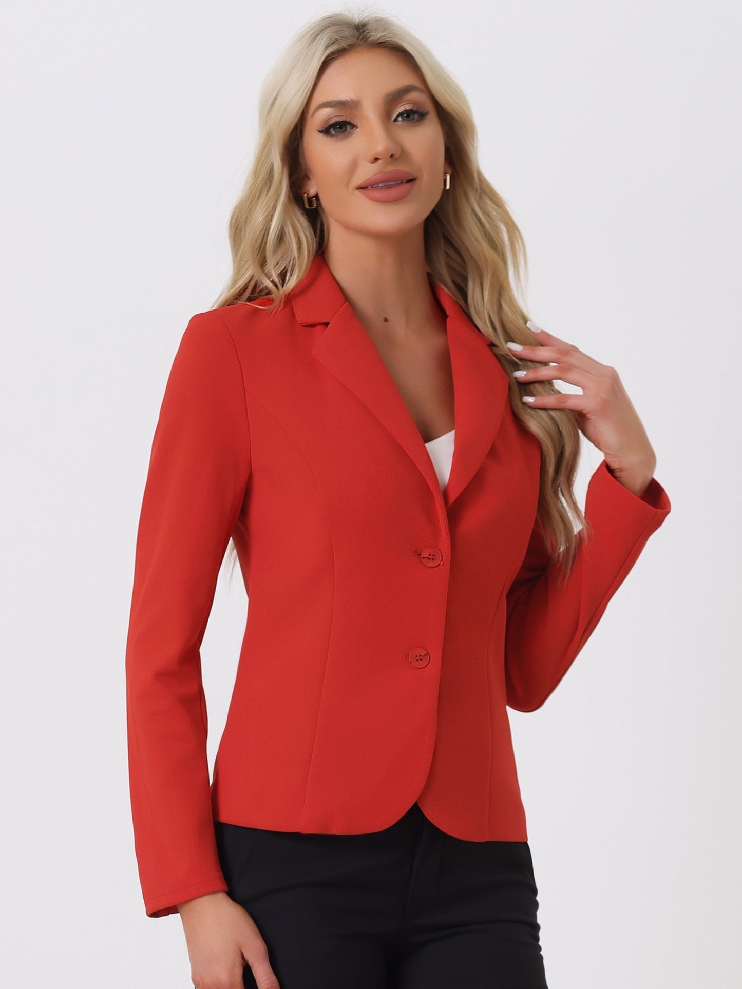 Blazer entallado de mujer con solapa y botones – ELENORA