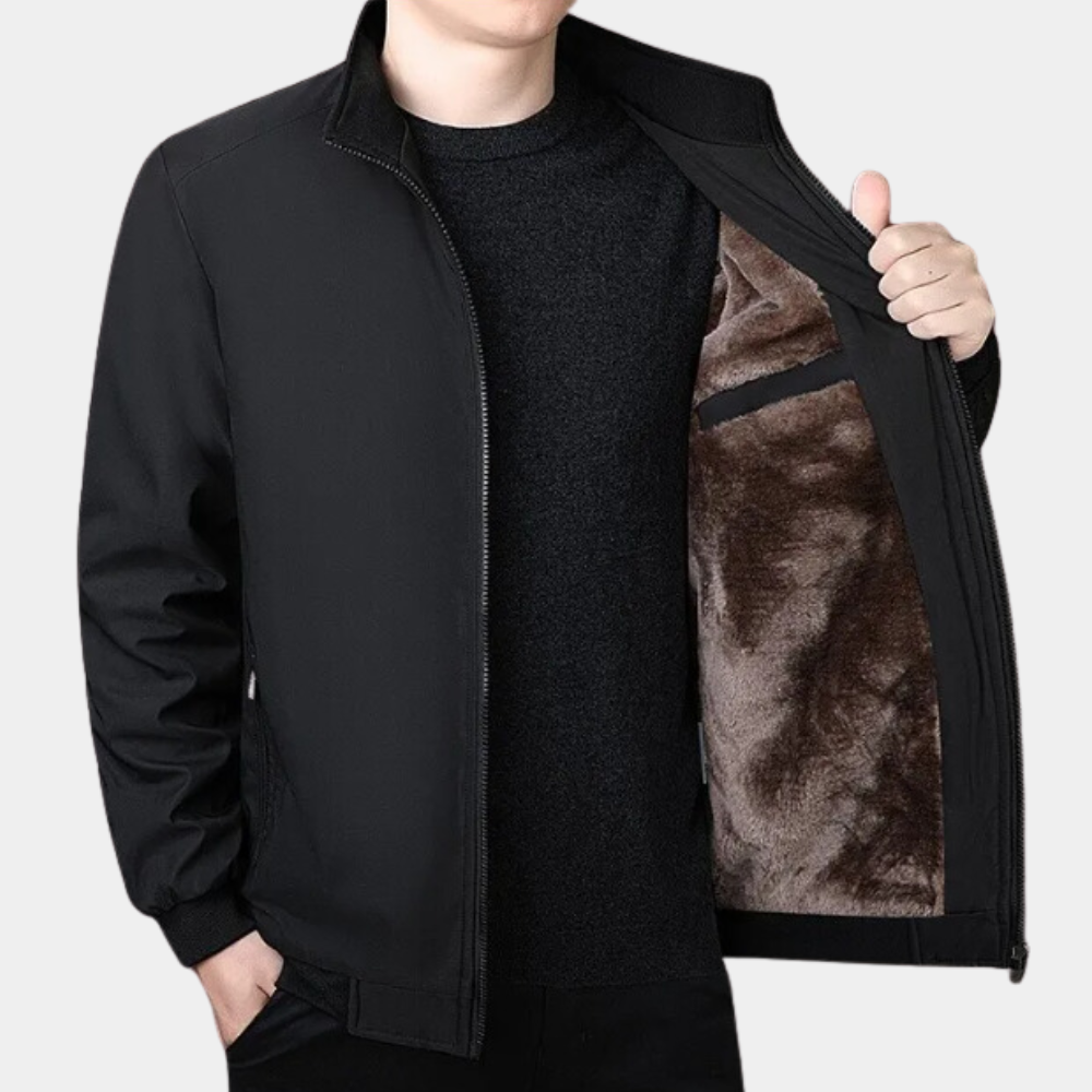 HUGO - Chaqueta para hombre con cremallera y forro polar