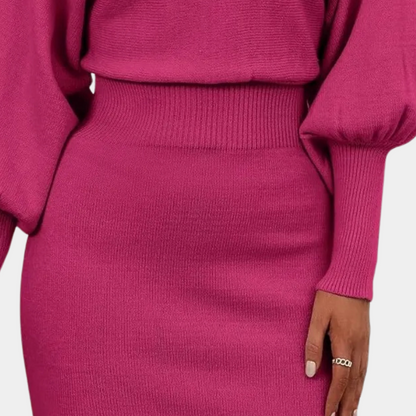 ISLA - Vestido de manga larga cómodo y elegante para mujer